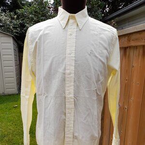 Vintage Chaps Ralph Lauren Shirt Size 16 34/35 Button Down Collar Yellow